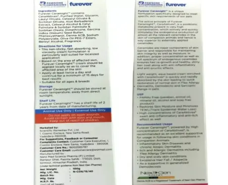 Furever Ceramight Skin Repair Cream for Dogs & Cats PetMedicine.co