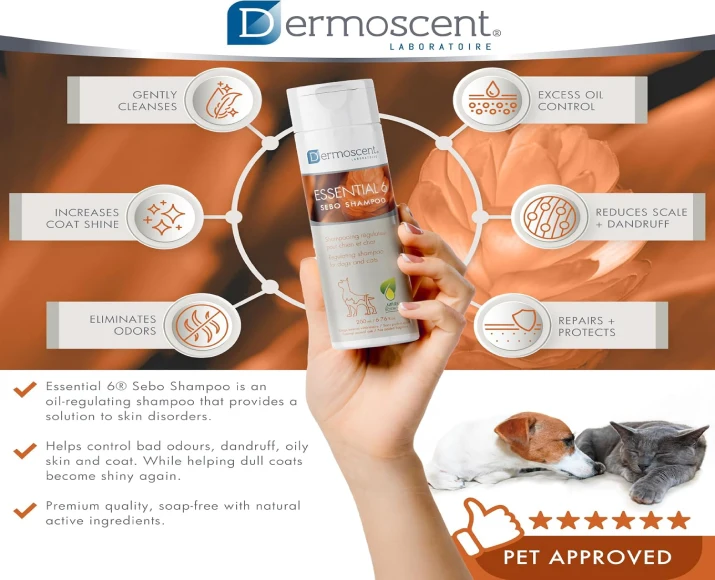 Savavet Dermoscent Essential 6 Sebo Shampoo 200 ML PetMedicine.co