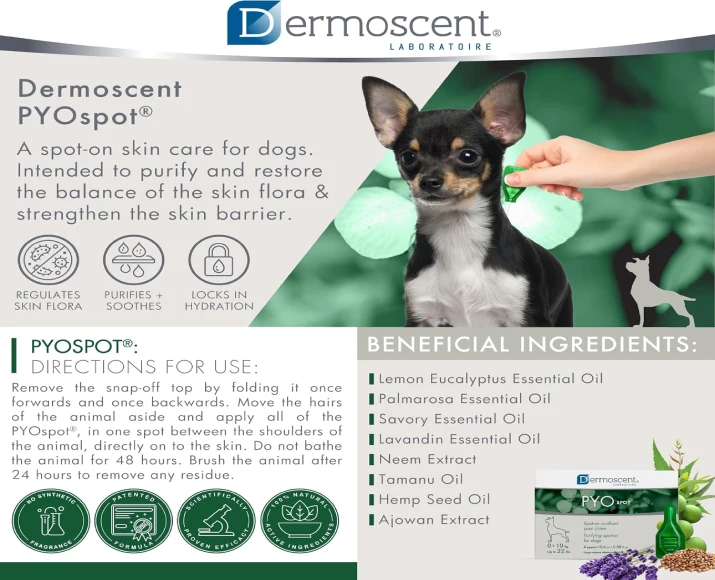 Savavet Dermoscent Pyospot Small 0–10kg for Dogs at PetMedicine.co
