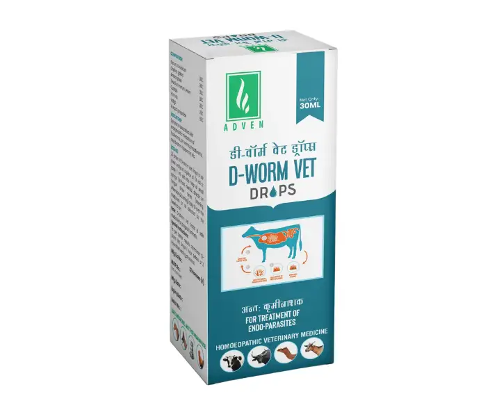 Adven Dworm Vet Drops for Farm Animals 30ml PetMedicine.co