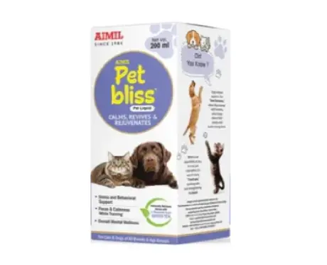 Aimil Pet Bliss calming liquid for dogs and cats 200ml PetMedicine.co