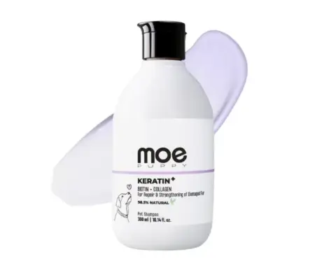 Moe Puppy Keratin Plus hairfall shampoo for dogs and cats PetMedicine.co