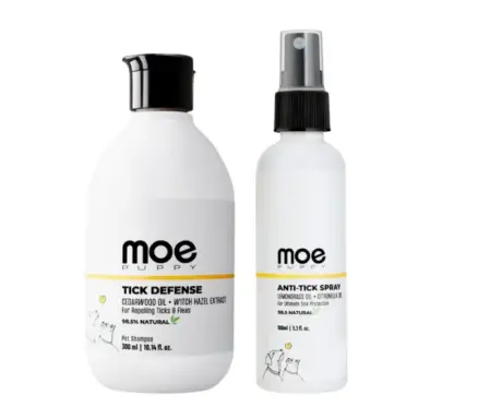 Moe Puppy Tick Spray and Shampoo Combo for Dogs and Cats PetMedicine.co