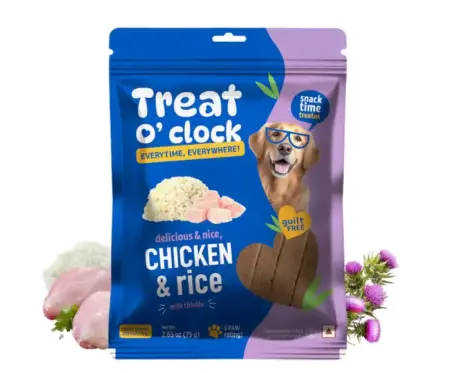 Natural Remedies Treat O Clock Chicken & Rice Dog Treats 75gm PetMedicine.co