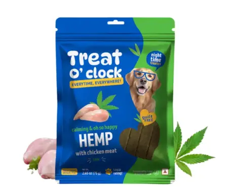 Natural Remedies Treat O Clock Hemp Calming Dog Treats 75gm PetMedicine.co