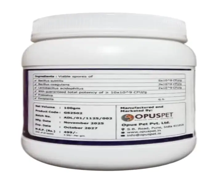 Opus Pet Gut Supreme digestive probiotic powder for pets PetMedicine.co