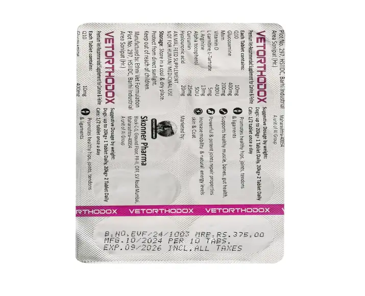 Skonner Pharma VetOrthodox mobility supplement for pets PetMedicine.co
