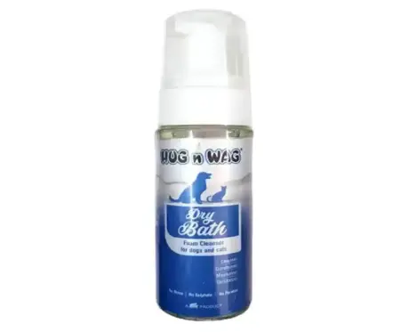 Waterless pet grooming foam cleanser TTK Hug N Wag PetMedicine.co