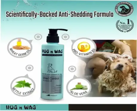 Dog shedding control shampoo TTK Hug N Wag PetMedicine.co