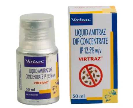 Virbac Virtraz Liquid Tick & Flea Solution for Dogs & Cats, 50 ML at ithinkpets.com (1)