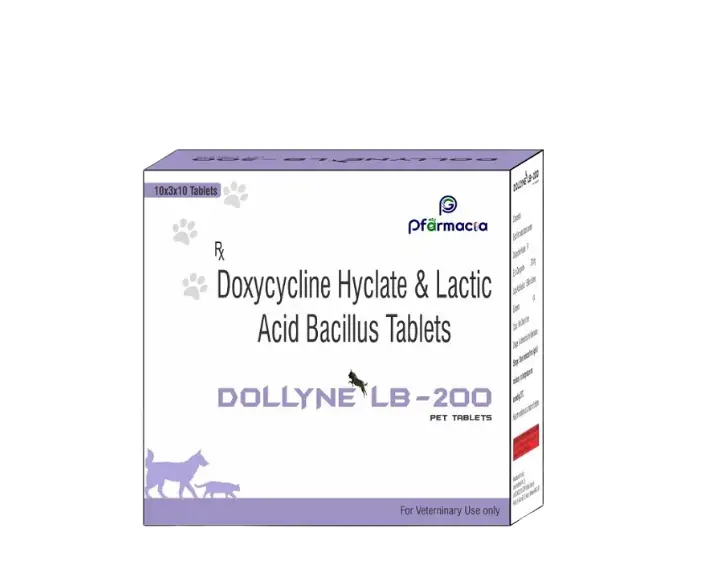 Pfarmacia Dollyne LB 200 MG Tablets for Dogs and Cats PetMedicine.co