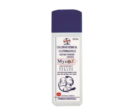 Pfarmacia Mycoz dusting powder for dogs and cats 120gm PetMedicine.co