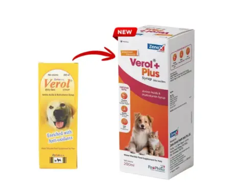 Zenex Verol PLUS Syrup 200ml pet supplement PetMedicine.co